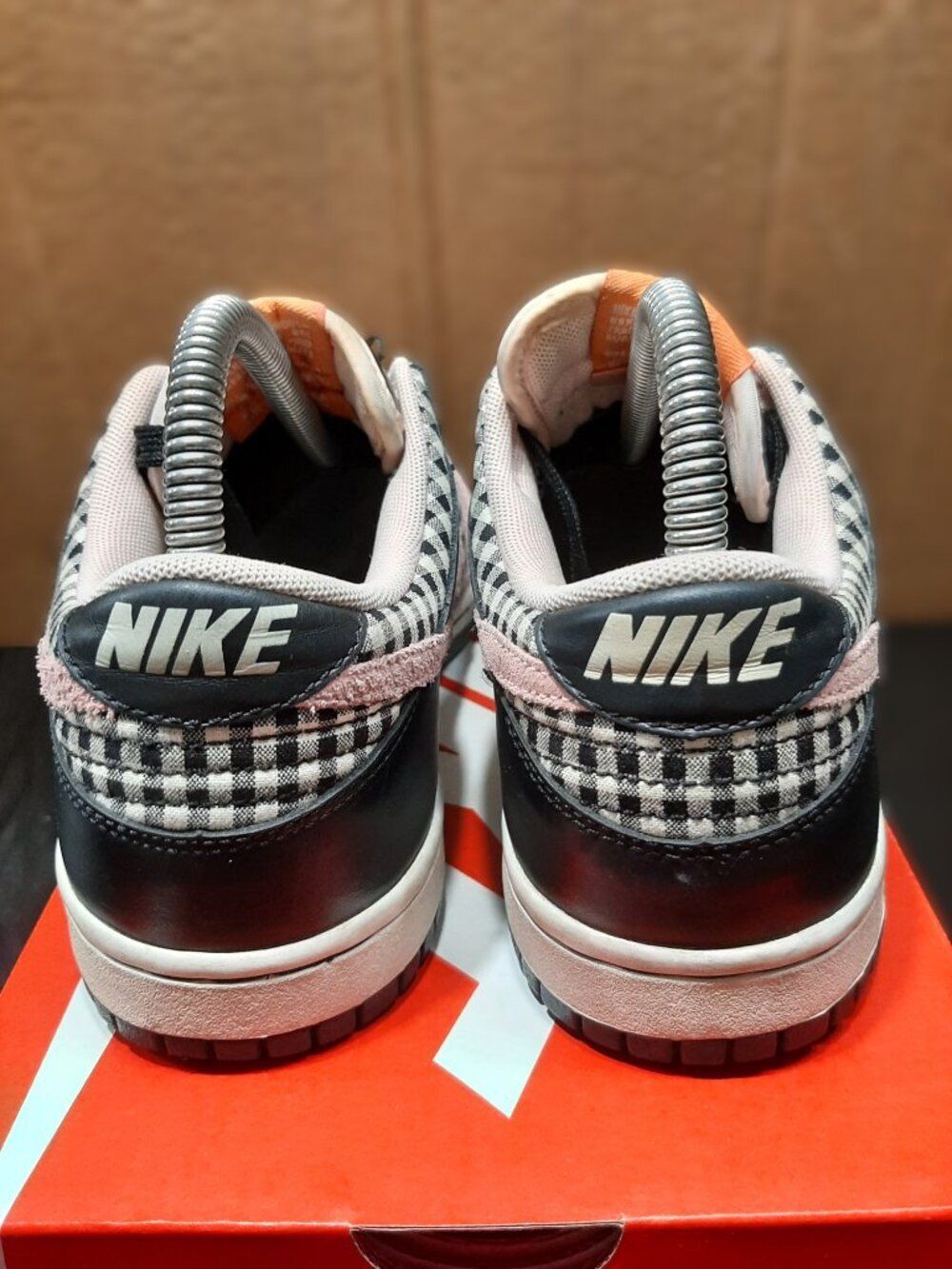 2006 Nike Dunk Low Women's Picnic Pink Plaid Sz 7 308608-161 Vtg Rare Sneakers - Picture 15 of 16